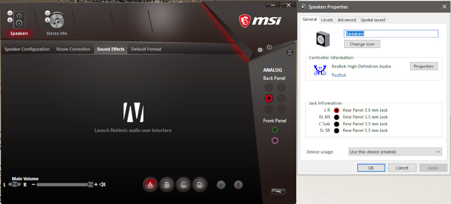 msi sound drivers windows 10